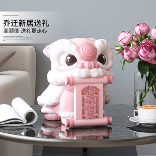 招财醒狮酒柜玄关装 饰摆饰客厅家居饰品办公桌工位乔迁新年礼物