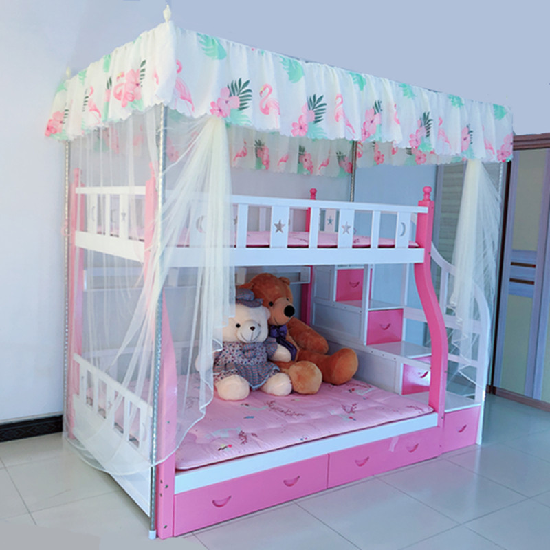 儿童高低床子母床蚊帐上下铺梯形书架款双层家用1.2米1.5m1.35,床上用品,蚊帐,淘宝优惠券,粉丝福利购,淘宝优惠卷