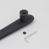 304不锈钢玻璃门拉手大把手浴室淋浴房门黑色烤漆哑黑加厚门把手