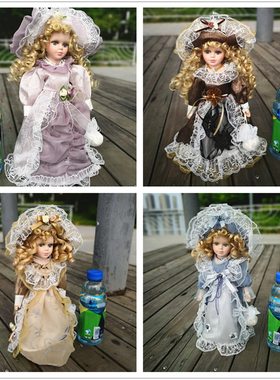 30厘米陶瓷娃娃礼品出口欧美办公室家居摆件少女创意礼品摄影道具