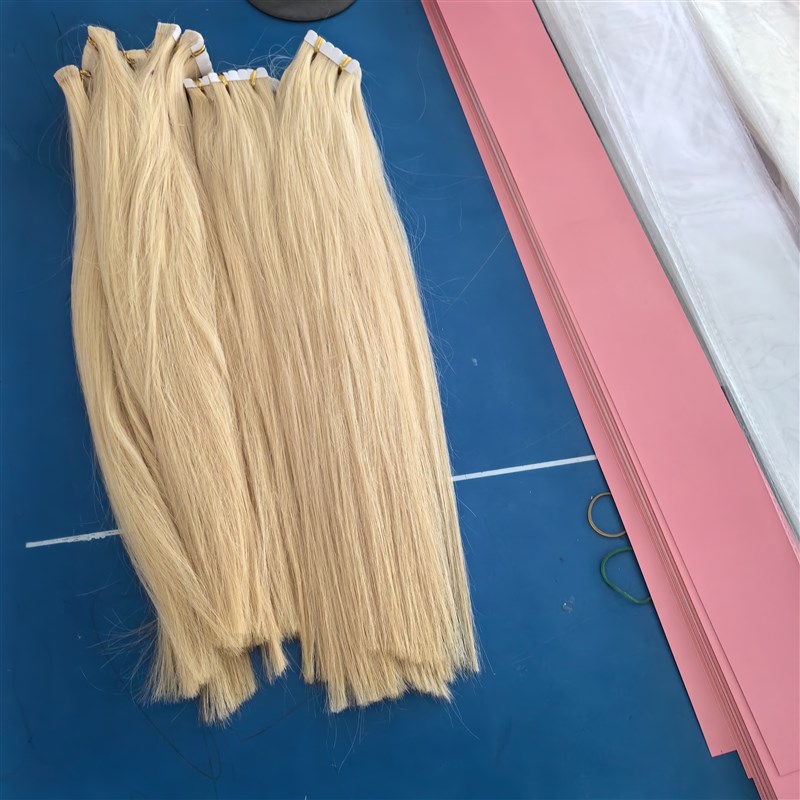 613#9度奶白色真发无痕接发片羽毛接发隐形水晶线发把自己接头发