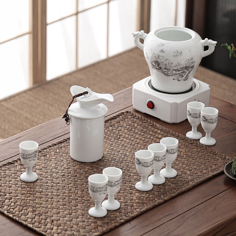 半斤陶瓷温酒器插电恒温器加热烫酒壶黄酒白酒家用中老式煮暖酒器
