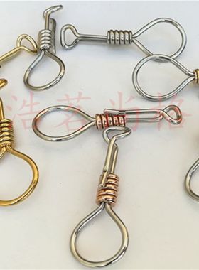 手工制作不锈钢304钥匙扣男士汽车精品挂饰女士黄红铜配包快挂环