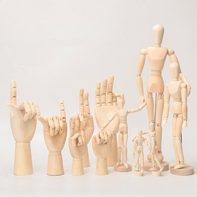 木头人偶关节人模型速写绘画用小人灵活可动木人动漫人体结构模型