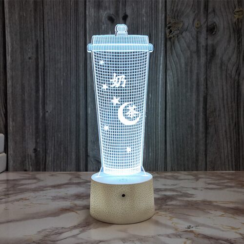 创意奶茶杯3d小夜灯usb插电卧室床头台灯酒吧台氛围灯创意礼品灯