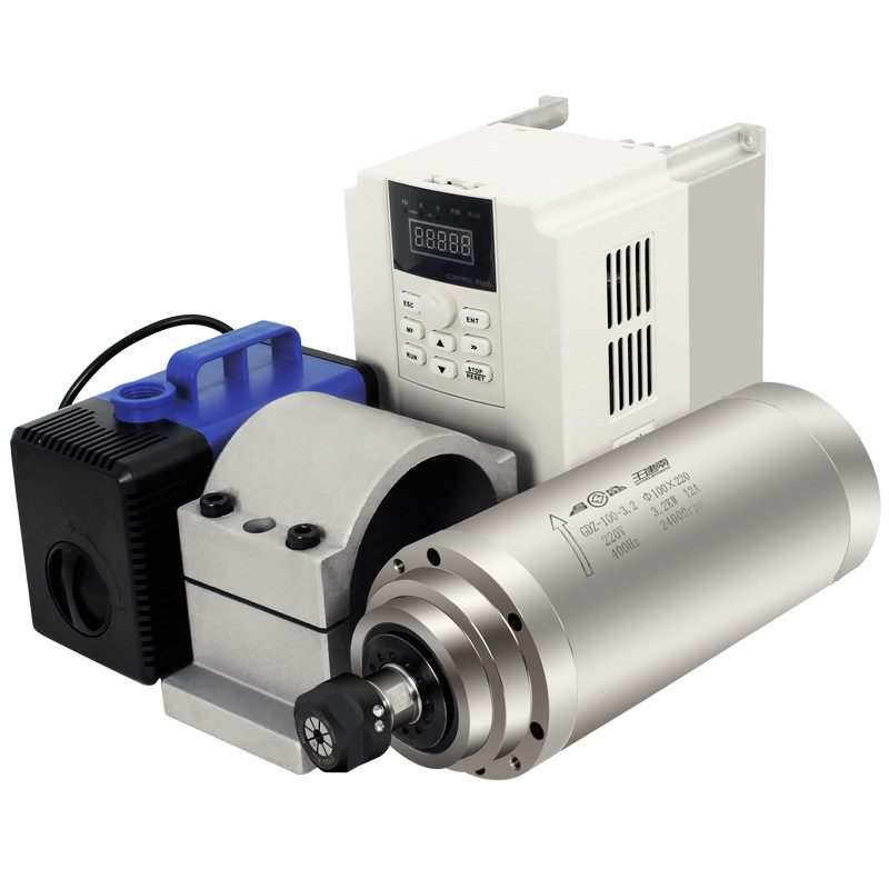 昌盛雕刻机高速石材木工主轴电机3.2kw220/380v水冷配件全套