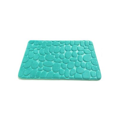 Cobblestone Embossed Bath Mat Non-slip Carpets In Wash 地垫