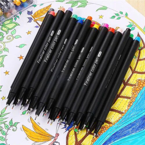 12 PCS Fineliner marker pen Manga color pen for lettering 0.