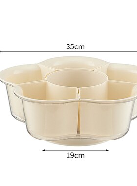Rotatable Partitioned Veggie Tray for Kitchen Rotating Veggi