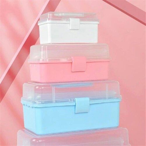 3-Layer Storage Organizers Plastic Tool Box Large Capacity