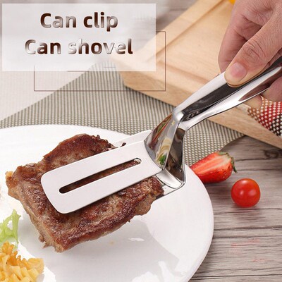 Stainless Steel Steak Clip Pancake Barbecue Spatula Clip BBQ