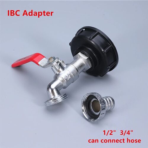 Durable IBC Tank Tap Adapter S60*6 Coarse Thread to 1/2 3/