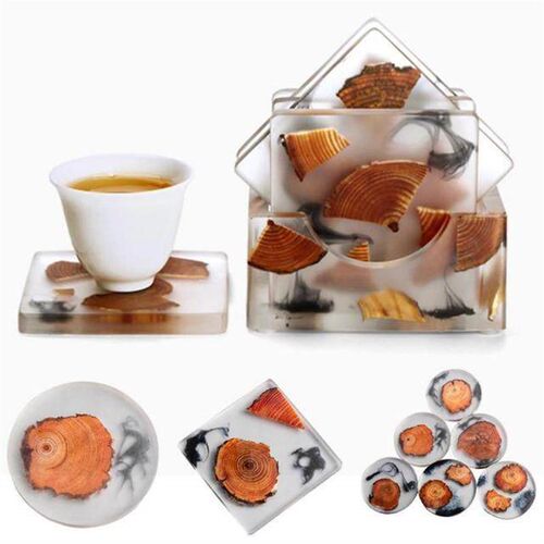 Resin Pine Placemats Heat Insulation Table Mat Anti-Skid Cup