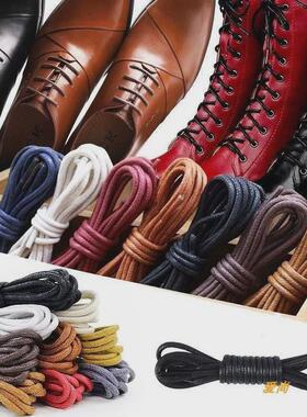 1Pair Cotton Waxed Shoelaces Round Shoe laces Boot Laces