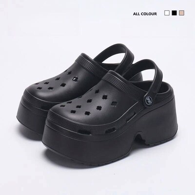 2025 Chunky Platform Clogs Shoes for Women Thick Bottom Non