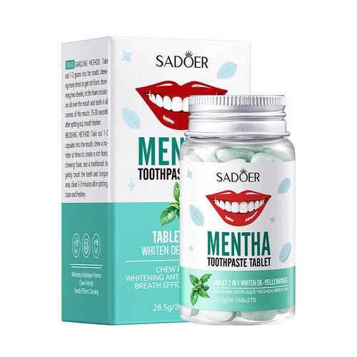 SADOER Toothpaste Tablet,Tooth Whitening Tablets