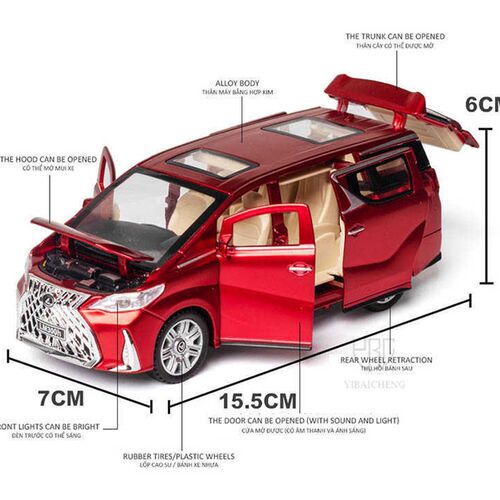 1/32 Alloy Diecast LM300H MPV Car Model Toy Simulation High