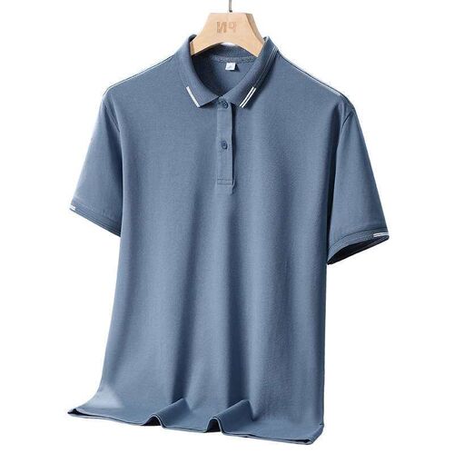 Cost-effective Cattle Mens Polo Shirt Summer Lapel Solid Co