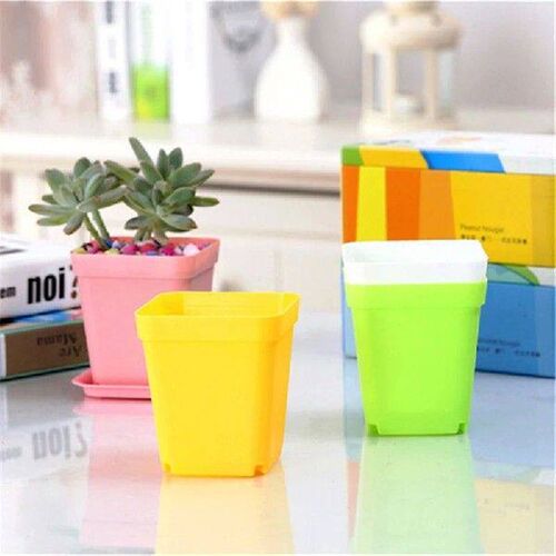 1-10PCS Gardening Mini Small Square Pot Flower Pot