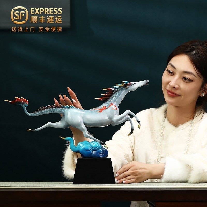 龙马精神招财马摆件铜工艺品客厅酒柜装饰品办公室送领导高端礼品,家居饰品,国学摆件,淘宝优惠券,粉丝福利购,淘宝优惠卷