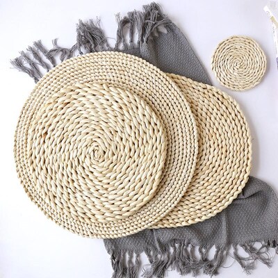 Corn fur woven Dining Table Mat Heat Insulation Pot Holder