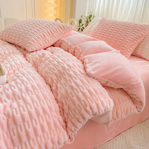 Class A Maternal And Infant Grade Rabbit Velvet Four-piece S