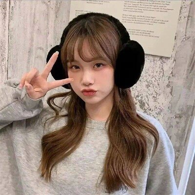 1PC Solid Color Soft Plush Ear Warmer Winter Warm Earmuffs