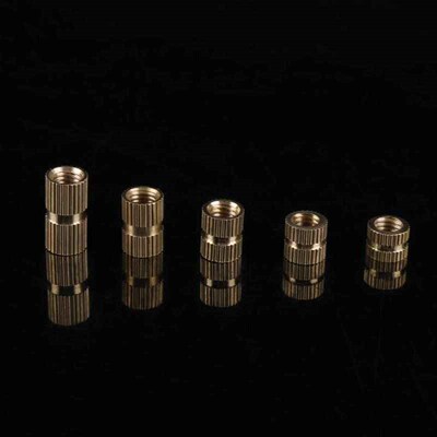 140pcs M6 Nuts Cylinder Knurled Threaded Round Insert Embedd