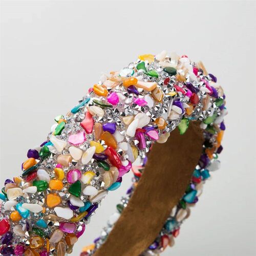 Luxury Handmade Sewn Natural Stone Headbands Fashion Hair Ac