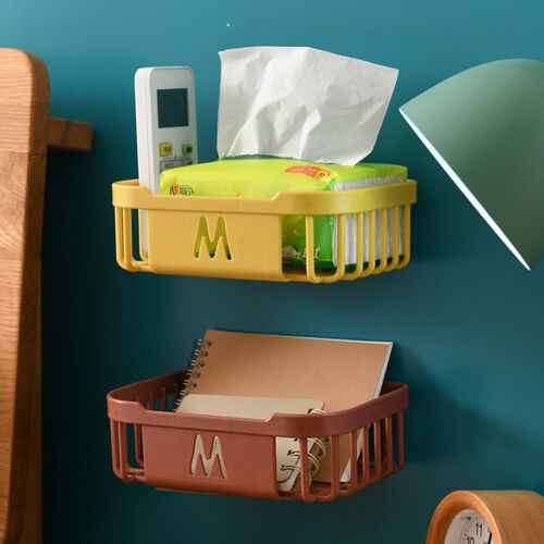 Toilet Paper Holder Wall Mounted Tube Tray Tissue Box Shelf
