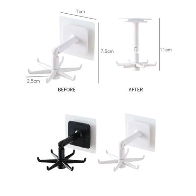 No Punching Strong Sticky Hook 360 Degree Rotatable Hook Kit