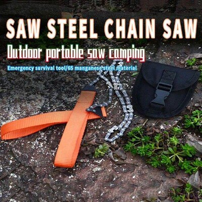 24 Inch Pocket Chain Saw Hand ChainSaw 65 Manganese Steel