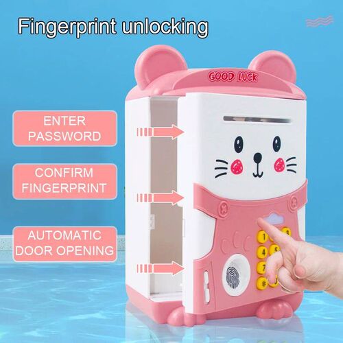NEW Cartoon ATM Cash Saving Box Money Bank Toy For Kids