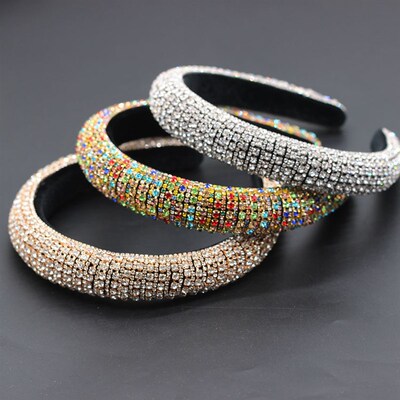 Catwalk Luxury Personality Color Rhinestone Headband New Bar