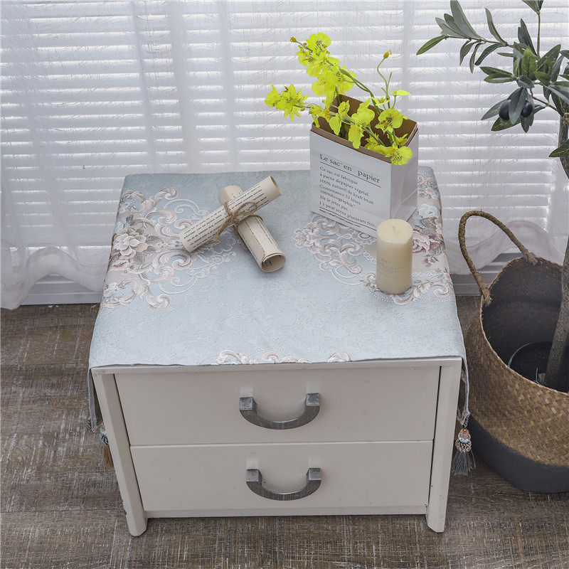 欧式床头柜盖布防尘布艺垫子流苏款长方形小桌布梳妆台布罩方巾,居家布艺,床头柜盖布,淘宝优惠券,粉丝福利购,淘宝优惠卷