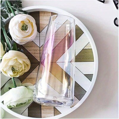 Transparent Aurora Illusion Glass Vase Flower Arrangement Va