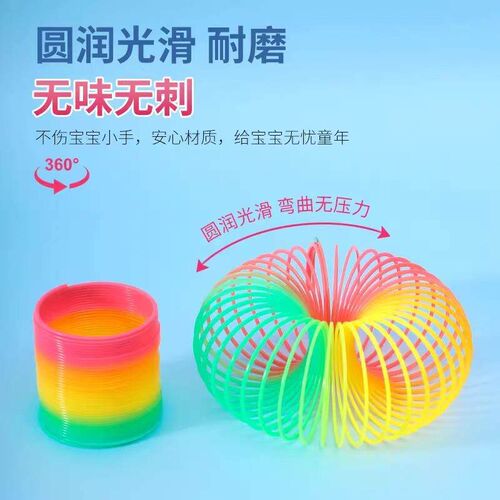 Large Magic Rainbow Coil Toy, Elastic Ring for Children and