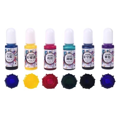 6pcs 10ml Epoxy Resin Diffusion Pigment DIY Handmade Scented