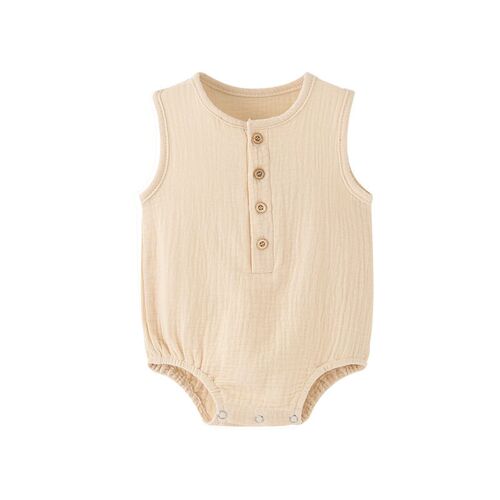 Ins Baby Jumbo Gauze Thin Sleeveless Newborn Clothes Climbin