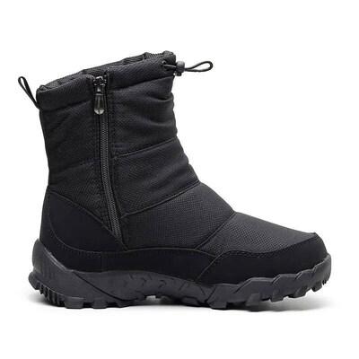 Winter Mens Hiking Boots Snow Boots Plus Velvet Warm Side Zi