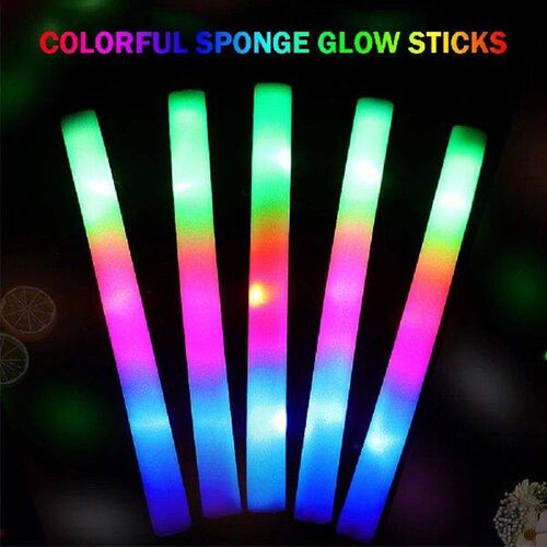 LED Glow Sticks Colorful Flashing Stick Toys Last Up 10H