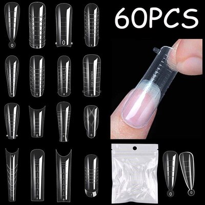 Extension False Nails Art Tips Acrylic Fake Finger Gel Polis