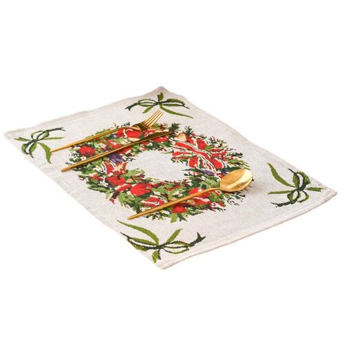 Christmas New Decorative Products Knitted Fabric Meal Mat C