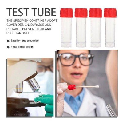 20 Pcs Sampling Tube Test Tubes Sample Collection with Caps