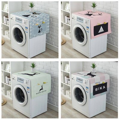 Nordic Elk Drum Washing Machine Cover Cloth Refrigerator Cov