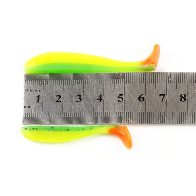 5pcs/Lot Soft Lures 50mm 70mm T Tail Jigging Fishing Lures W