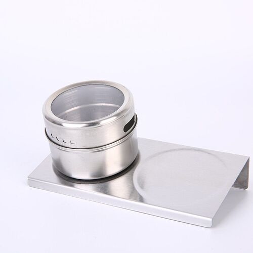 Stainless Steel Seasoning Jar 2 Flavor Set Visual Magnetic D