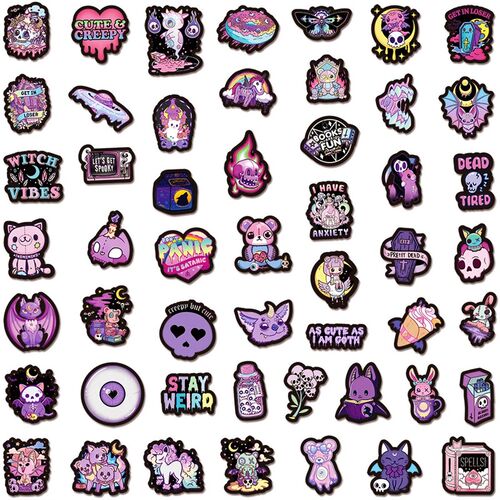10/20/50/100pcs Cute Gothic Horror ers Halloween Imp Skull C