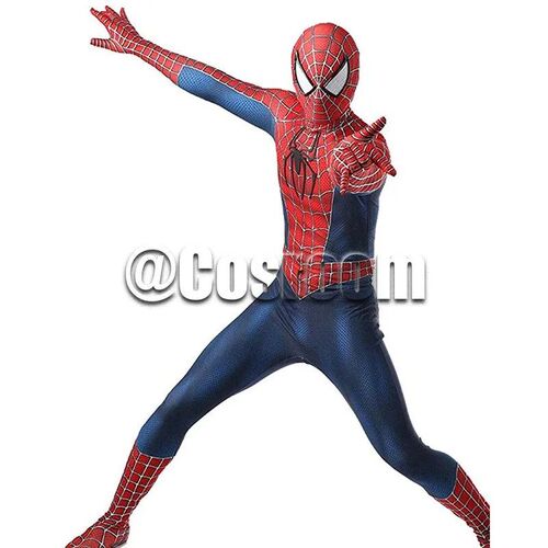 Kostum Tobey Maguire Spiderman Hitam/Merah Raimi Spider Man
