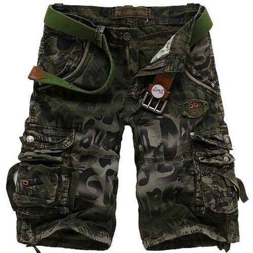 Workwear Five-point Pants Multi-pocket Loose Workwear orts L